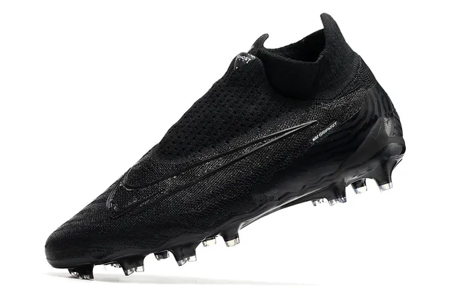 Nike Phantom GT أسود أبيض أعلى الجوارب المنسوجة المضلعة المولدة TPU studs على الأرض الصلبة أحذية كرة القدم 4