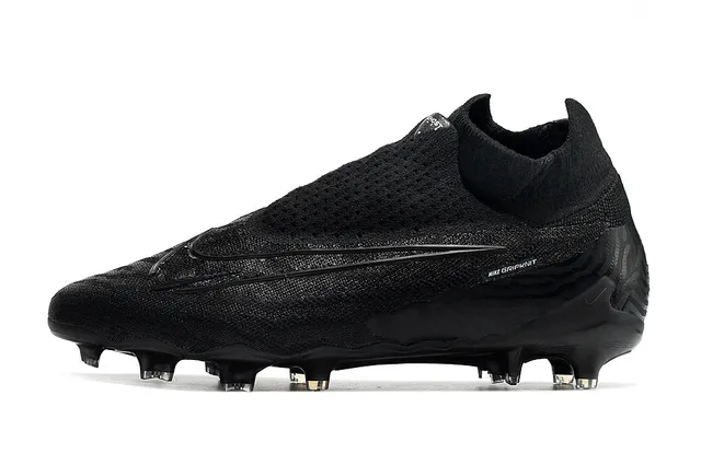 Nike Phantom GT أسود أبيض أعلى الجوارب المنسوجة المضلعة المولدة TPU studs على الأرض الصلبة أحذية كرة القدم 5