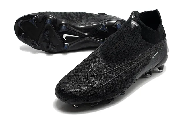 Nike Phantom GT أسود أبيض أعلى الجوارب المنسوجة المضلعة المولدة TPU studs على الأرض الصلبة أحذية كرة القدم 6