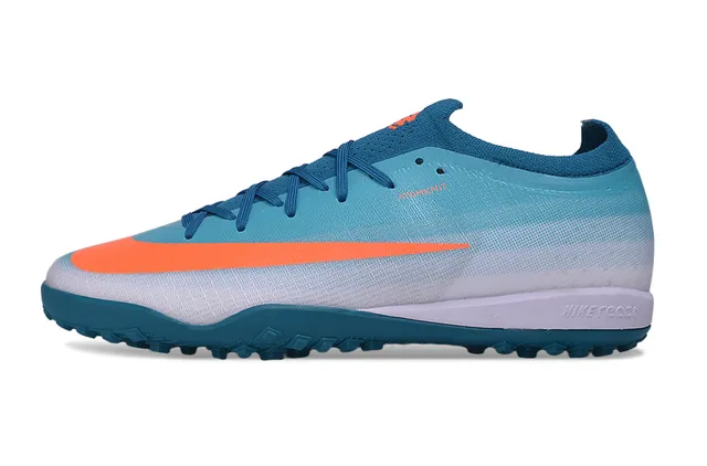 Nike Phantom GT Parte superior de tejido azul naranja boca baja para césped zapatillas de fútbol 6