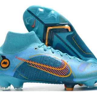 Nike Phantom GT Marcelo Light Blue Orange Firm-Ground Soccer Shoes