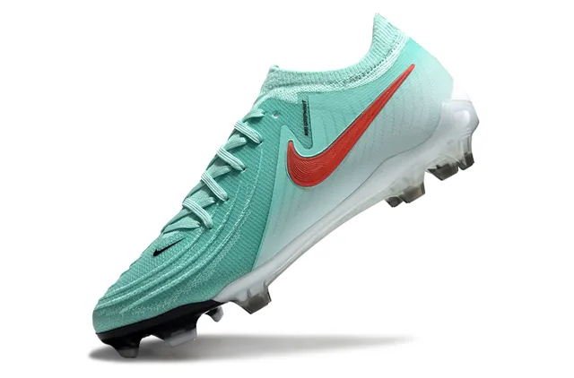 Nike Phantom GT Mint Green and Red Firm-Ground Soccer Shoes 3