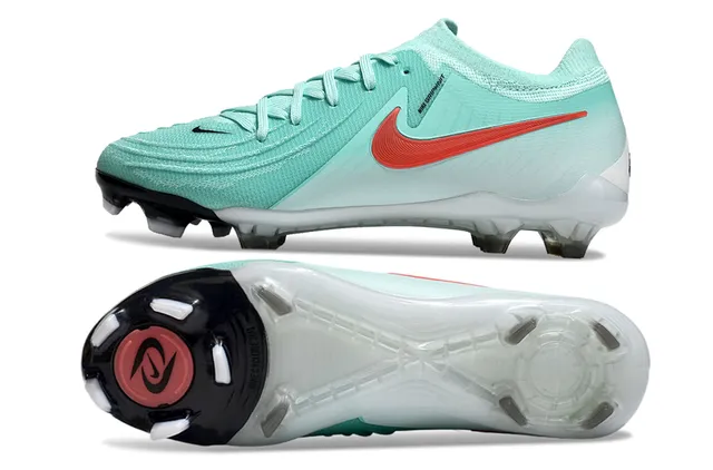 Nike Phantom GT Mint Green and Red Firm-Ground Soccer Shoes 6