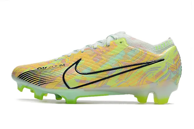 Nike Phantom GT أخضر متعدد الألوان Flyknit Upper Asymmetrical Lacing Firm-Ground Soccer Shoes 5