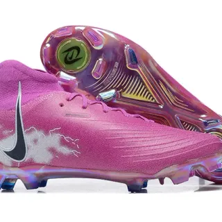 Nike Phantom GT Pink White Low-Cut Sock-Fit Collar Firm-Ground Soccer Shoes