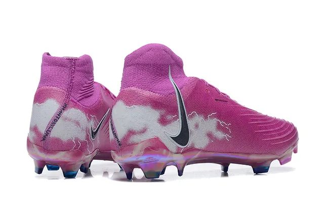 Nike Phantom GT Pink White Low-Cut Sock-Fit Collar Firm-Ground Soccer Shoes 5