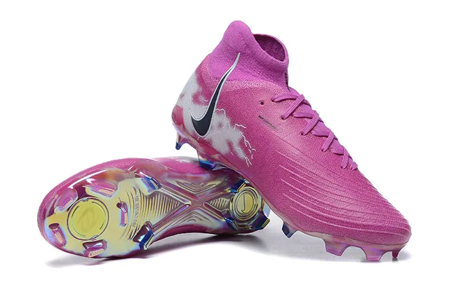 Nike Phantom GT Pink White Low-Cut Sock-Fit Collar Firm-Ground Soccer Shoes 6