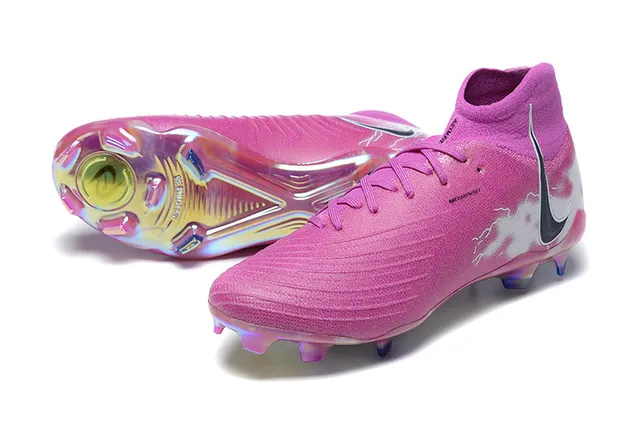 Nike Phantom GT Pink White Low-Cut Sock-Fit Collar Firm-Ground Soccer Shoes 7