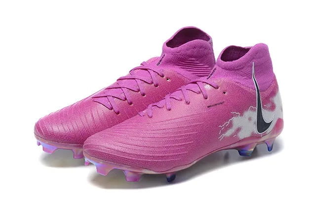 Nike Phantom GT Pink White Low-Cut Sock-Fit Collar Firm-Ground Soccer Shoes 8