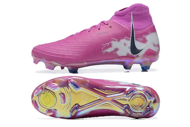 Nike Phantom GT Pink White Low-Cut Sock-Fit Collar Firm-Ground Soccer Shoes 9