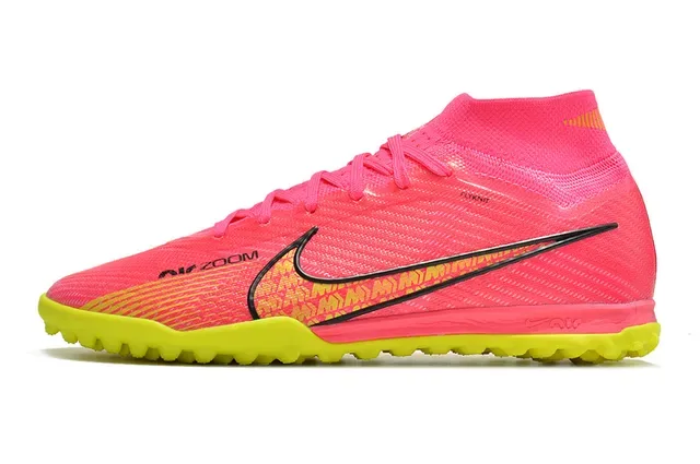 Nike Phantom GT Rose Jaune Hautes à chaussette construction tricotée gazon chaussures de football 7