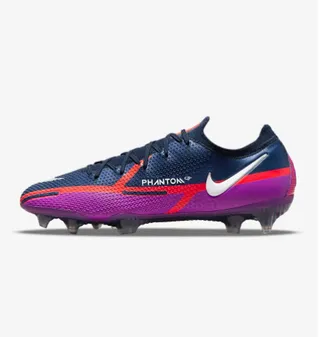 Nike Phantom GT Purple Navy Low-Cut Botas de Futebol com empino sintético texturizado para terreno firme 5