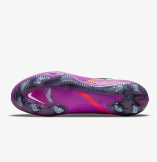 Nike Phantom GT Purple Navy Low-Cut Botas de Futebol com empino sintético texturizado para terreno firme 10