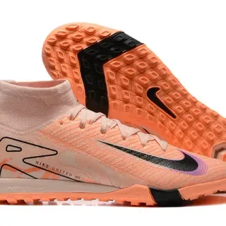 Nike Phantom GT Turf High-Top Peach Orange Black Turf Soccer Shoes