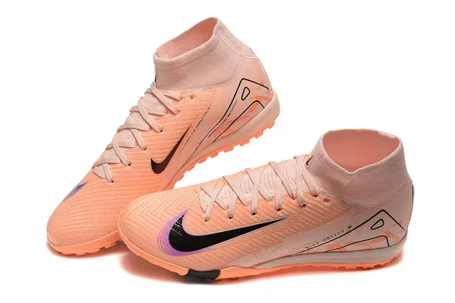 Nike Phantom GT Turf High-Top Peach Orange Black Turf Sapatos de Futebol 3