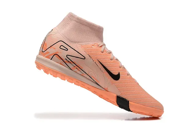 Nike Phantom GT Turf High-Top Peach Orange Black Turf Sapatos de Futebol 4