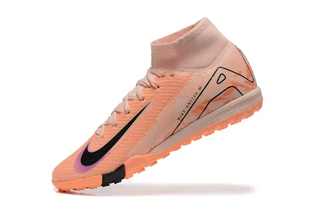 Nike Phantom GT Turf High-Top Peach Orange Black Turf Sapatos de Futebol 5