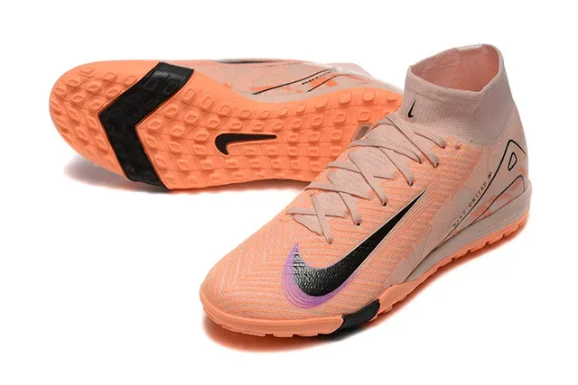 Nike Phantom GT Turf High-Top Peach Orange Black Turf Sapatos de Futebol 7