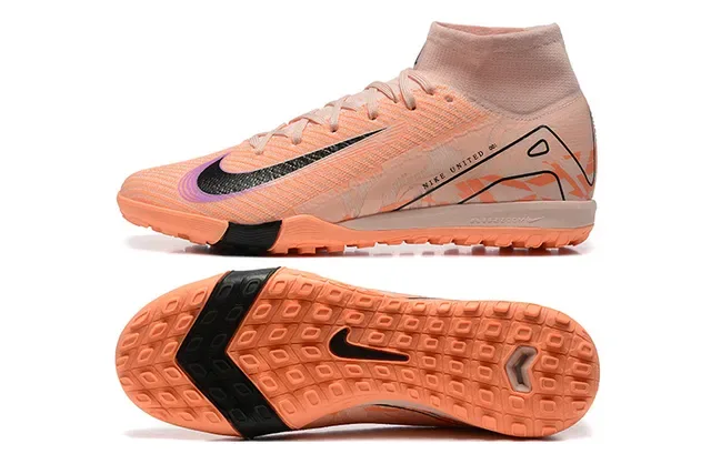 Nike Phantom GT Turf High-Top Peach Orange Black Turf Sapatos de Futebol 9