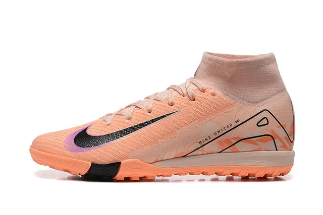 Nike Phantom GT Turf High-Top Peach Orange Black Turf Sapatos de Futebol 10