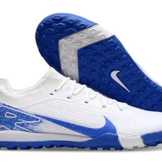 Nike Phantom GT White Blue Knit Upper Integrated Collar Turf Soccer Shoes