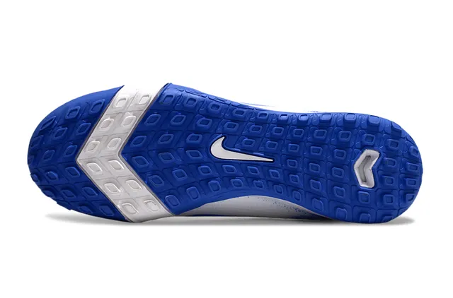 Nike Phantom GT White Blue Knit Upper Integrated Collar Turf Soccer Shoes 6