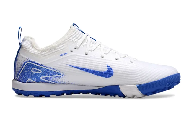 Nike Phantom GT White Blue Knit Upper Integrated Collar Turf Soccer Shoes 7