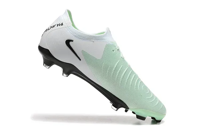 Nike Phantom GT Chaussures de Football Blanc et Vert Upper Tricot Lacets Asymétriques Firm-Ground 4