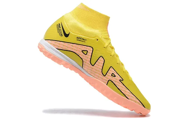 Nike Phantom GT Amarelo Laranja Chuteiras de futebol altas sock-fit Flyknit para gramado 3