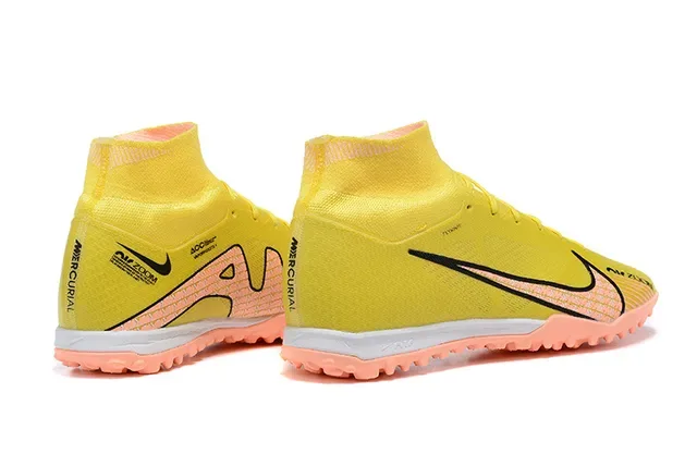 Nike Phantom GT Amarelo Laranja Chuteiras de futebol altas sock-fit Flyknit para gramado 5
