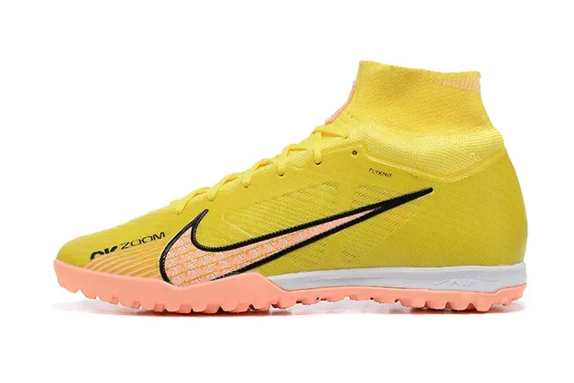 Nike Phantom GT Amarelo Laranja Chuteiras de futebol altas sock-fit Flyknit para gramado 10