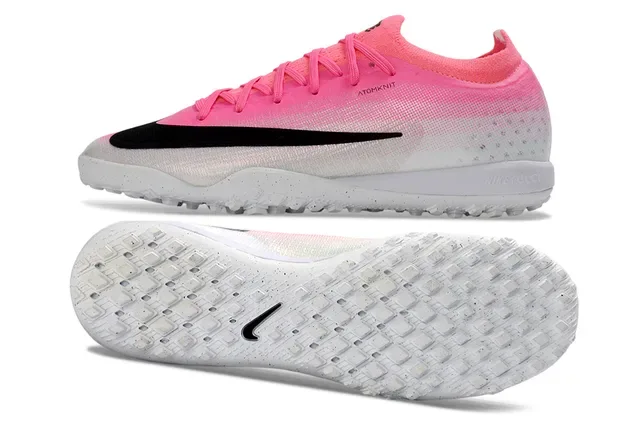 نيك وردي أسود Atomknit Knit Upper Gradient Fade Turf أحذية كرة القدم 6