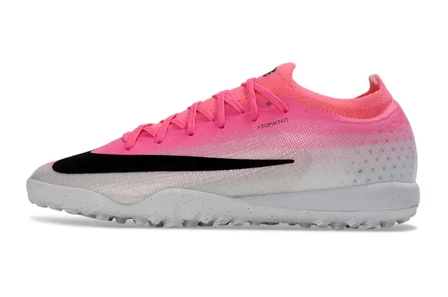 نيك وردي أسود Atomknit Knit Upper Gradient Fade Turf أحذية كرة القدم 7