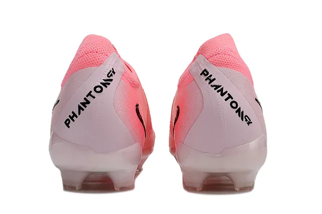 Nike Pink Black Knit Upper Sock-Fit Collar Firm-Ground Soccer Shoes 4