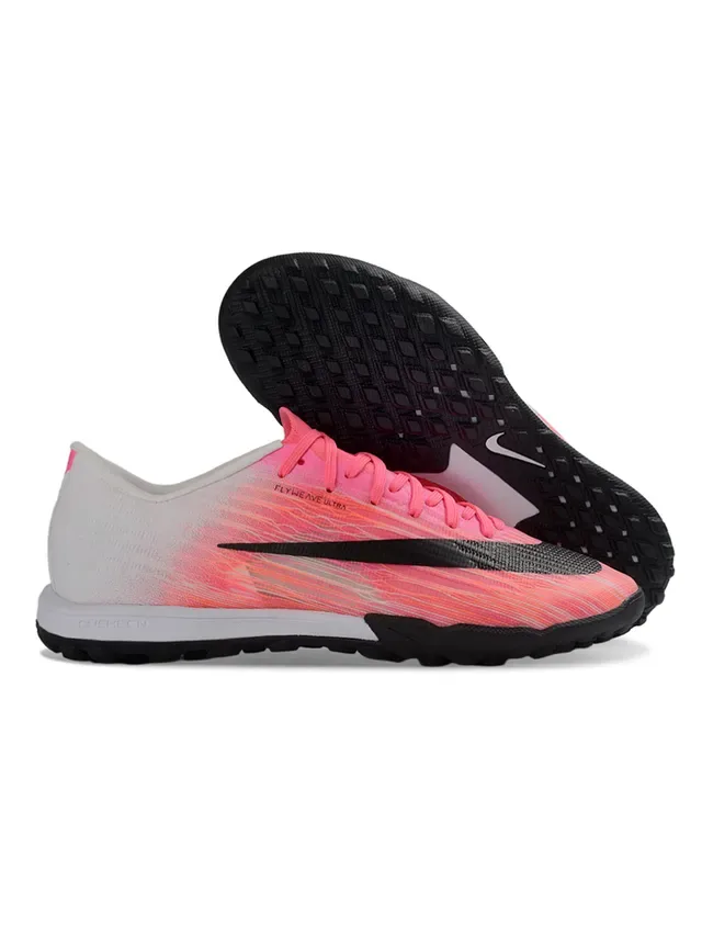 Nike Pink Black Low-Profile Synthetic Upper Gradient Fade Turf Soccer Shoes 2