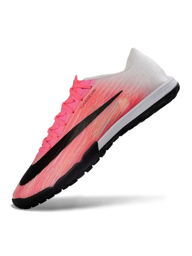 Nike Pink Black Low-Profile Synthetic Upper Gradient Fade Turf Soccer Shoes 4