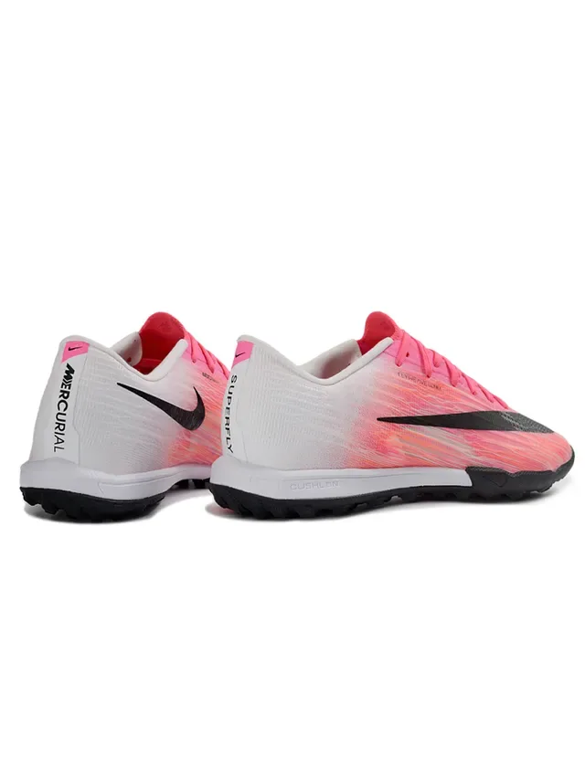 Nike Pink Black Low-Profile Synthetic Upper Gradient Fade Turf Soccer Shoes 5