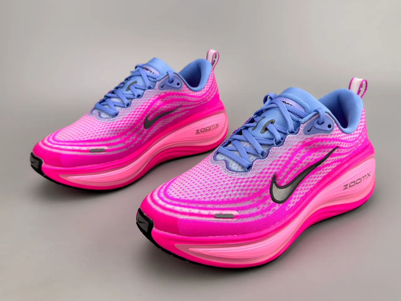Nike Pink Blue Knit Mesh Upper Wave-Shaped ZoomX Midsole Running Shoes 7