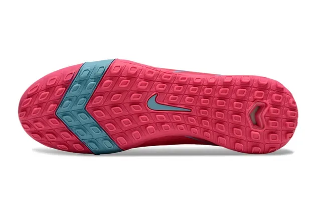 Nike Chaussures de Football Turf Upper en Tricô Langue Intégrée Rose et Bleu 6