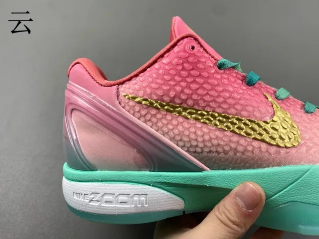 Nike Pink Gold High-Top Pebbled Texture Upper Basketball Shoes 4