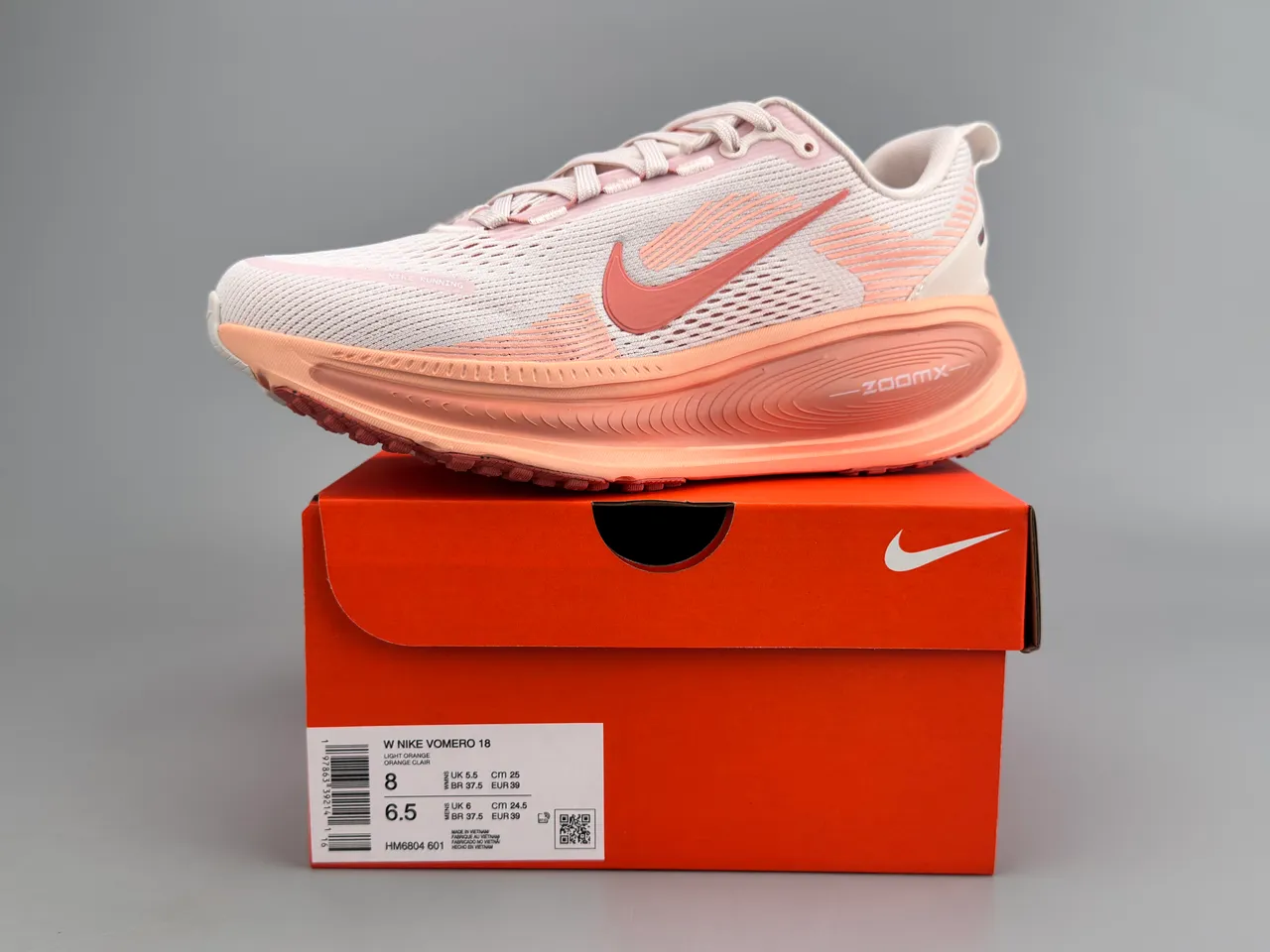 Nike Rose Orange Respirant Knit Upper Sculpté ZoomX Semelle intermédiaire Chaussures de course 2