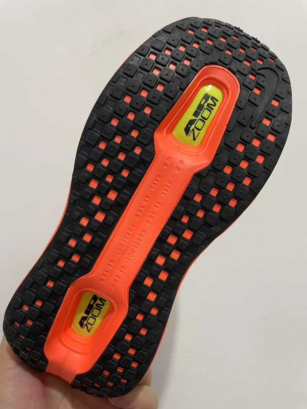 Nike Pink Orange Engineered Mesh Upper Translucent Cage Overlay Running Shoes 6