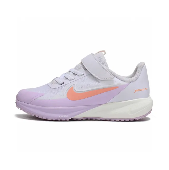 Nike Pink White Low-Top Velcro Strap Closure Running Shoes 8