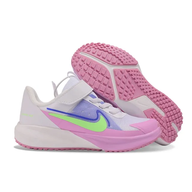Nike Pink White Low-Top Velcro Strap Closure Running Shoes 11
