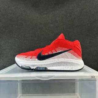 Nike Red Black Gradient Knit High-Top Basketball Shoes