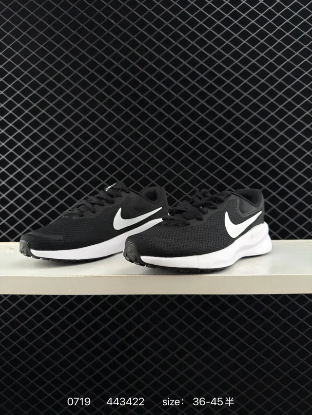 Nike Revolution 4 Black and White Running Shoes 3