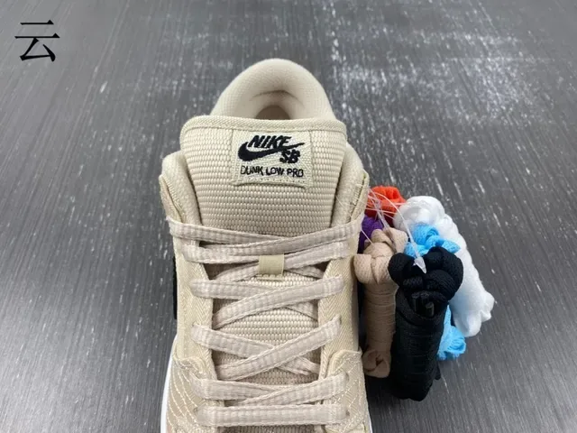 Nike SB Dunk Low Beige Black White स्केटबोर्ड जूते 7