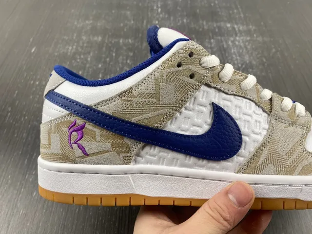 Nike SB Dunk Low Beige Blue Purple Signature Skateboard Shoes 5
