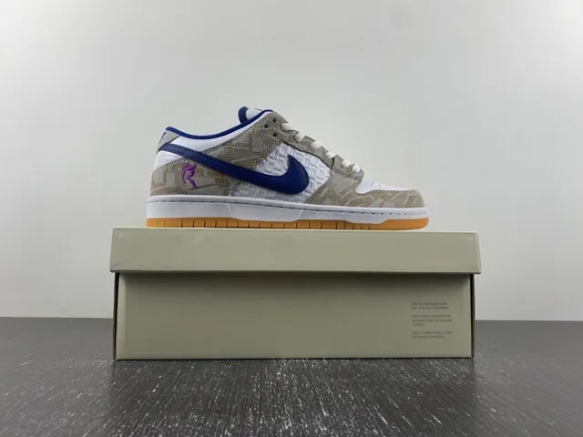 Nike SB Dunk Low Beige Blue Purple Signature Skateboard Shoes 16