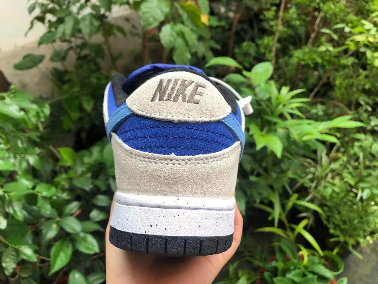 Nike SB Dunk Low Chaussures de skateboard en daim bleu et beige 2